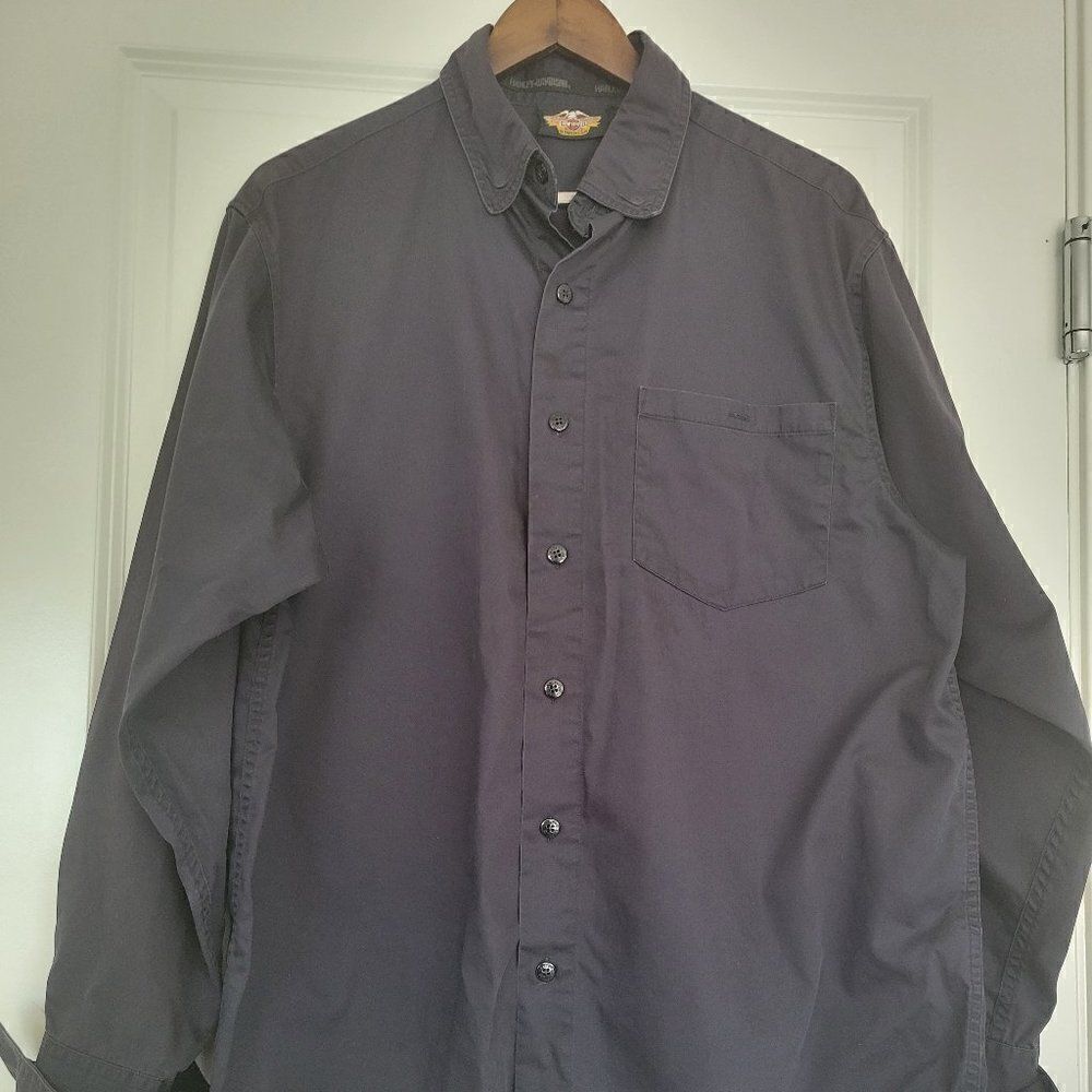 ‎Harley Davidson Button Down Dress Shirt size L